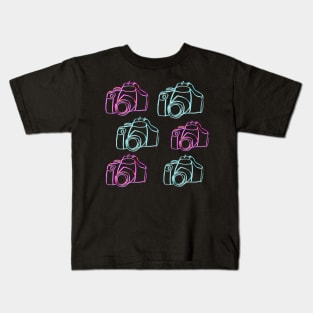 DSLR Camera Color Patterrn Kids T-Shirt